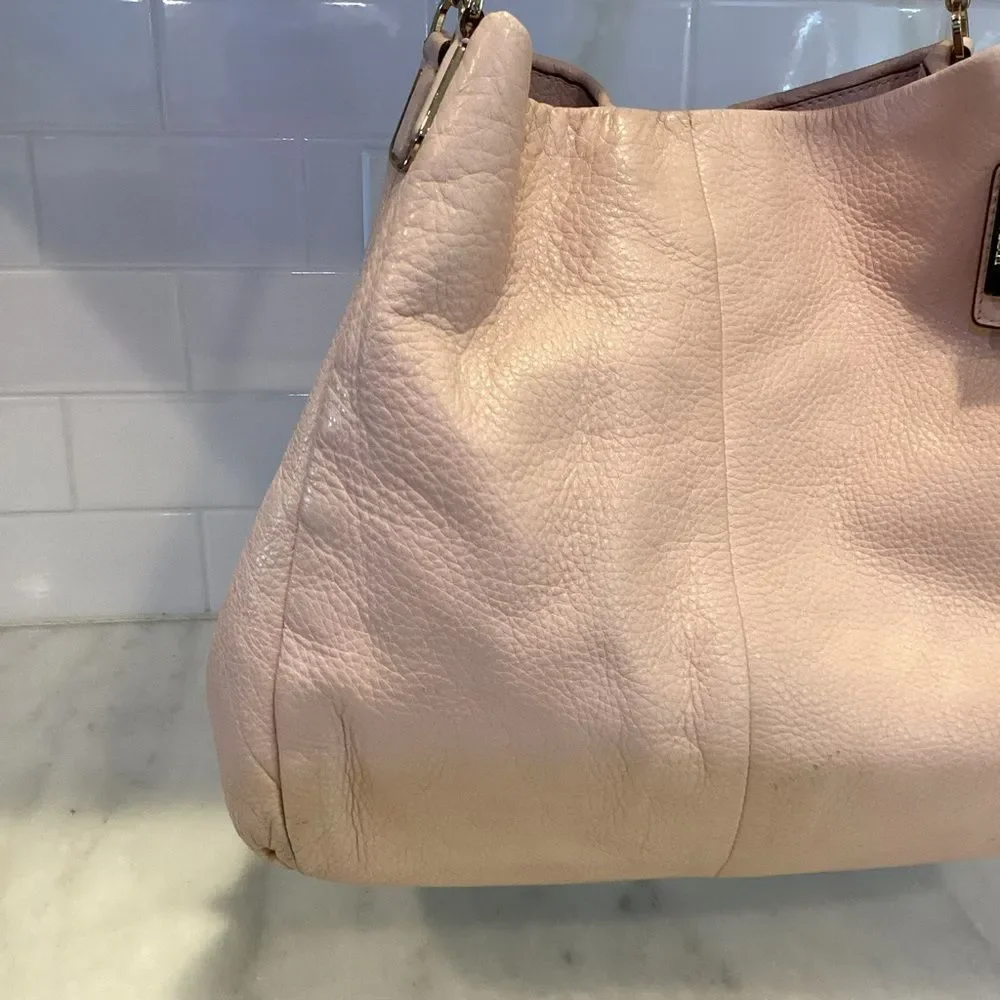 Coach Bag Purse Handbag Leather Pocketbook Pink Madison Pebbled Phoebe Shoulder